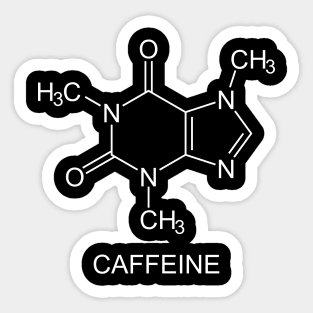 Caffeine Coffee Molecule Structure Chemical Formula Sticker